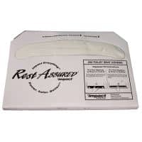 Rochester Midland Half-Fold Toilet Seat Covers, 250 Sheets Per Pack, Carton Of 20 Packs