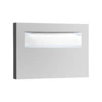 Bobrick Stainless Steel Toilet Seat Cover Dispenser, 11" x 15 3/4" x 2", Satin Stainless Steel