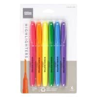Pen-Style Highlighters, Assorted Colors, Pack Of 6 Highlighters