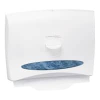Kimberly-Clark Personal Seats Toilet Seat Cover Dispenser, 13 1/4"H x 17 1/2"W x 2 1/4"D, White